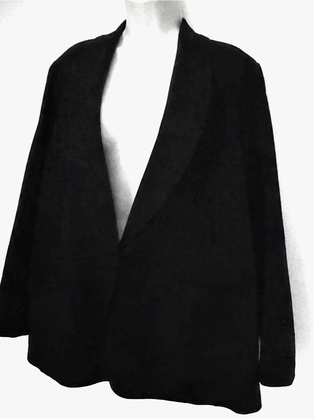 Susan Graver Black Single-Button Collar Blazer